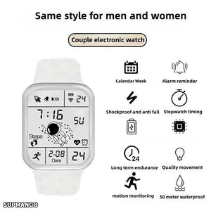 Planet Gates TKR White Astronaut Square Watch Male and Female Students Cool Black Technology Intelligent Running Children's Electronic Watch