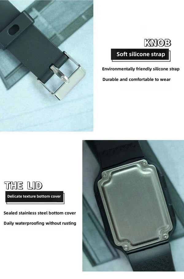 Planet Gates TKR White Astronaut Square Watch Male and Female Students Cool Black Technology Intelligent Running Children's Electronic Watch