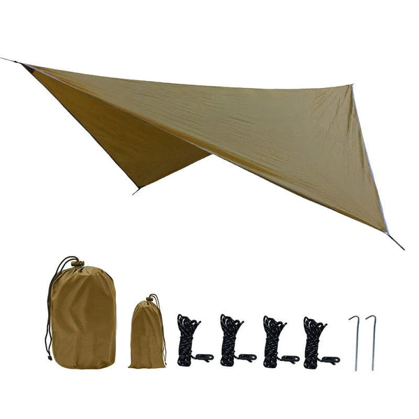 Planet Gates TM011 / 3*3.5M Waterproof Portable Tarp Multifunctional Outdoor Camping Traveling Awning Backpacking Rainfly Tarp Shelter Rain Tarp