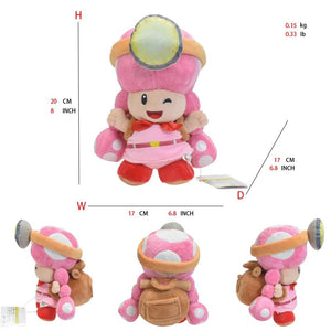 Planet Gates Toadette / CHINA Mario Bros Plush Toys Luigi Yoshi Princess Peach Toadette Bowser JR Waluigi Wario Anime Stuffed Cartoon Peluche Dolls
