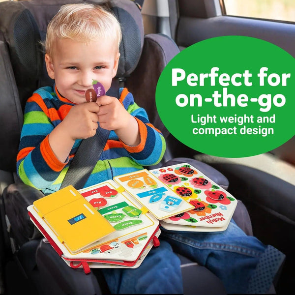 Planet Gates Toddler Busy Board Montessori Toys Learning Educational Activities Travel Toy Dinosaur Dress up  Sensory Life Skill Backpack