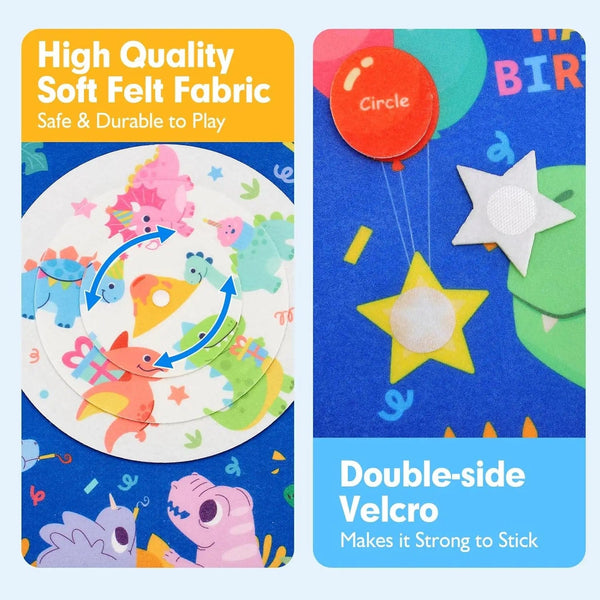 Planet Gates Toddler Busy Board Montessori Toys Learning Educational Activities Travel Toy Dinosaur Dress up  Sensory Life Skill Backpack