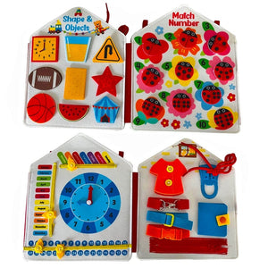 Planet Gates Toddler Busy Board Montessori Toys Learning Educational Activities Travel Toy Dinosaur Dress up  Sensory Life Skill Backpack