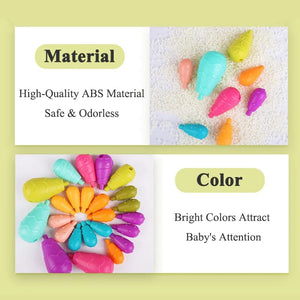 Planet Gates Toddler DIY Balancing Cactus Sorting Building Set Rainbow Stacking Tower Cognition Montessori Educational Toy for 18 Months Baby