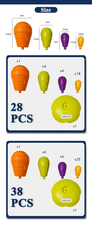 Planet Gates Toddler DIY Balancing Cactus Sorting Building Set Rainbow Stacking Tower Cognition Montessori Educational Toy for 18 Months Baby