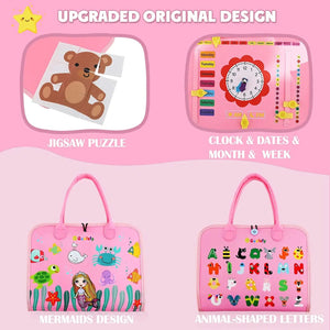 Planet Gates Toddler Montessori Busy Board  Activities Education Toys Basic Dress Motor Skills Baby Travel Learning Toys For Christmas Gift