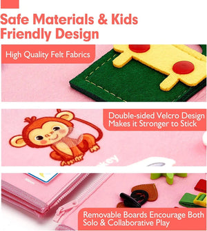 Planet Gates Toddler Montessori Busy Board  Activities Education Toys Basic Dress Motor Skills Baby Travel Learning Toys For Christmas Gift