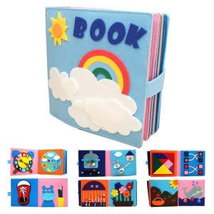 Planet Gates Toddlers Montessori Toys Busy Board Farm Animal Scene Storytelling Activity Toy Quiet Book Felt Activity Educational Sensory Toy