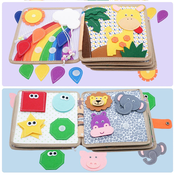 Planet Gates Toddlers Montessori Toys Busy Board Farm Animal Scene Storytelling Activity Toy Quiet Book Felt Activity Educational Sensory Toy