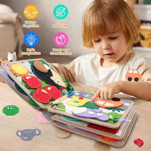 Planet Gates Toddlers Montessori Toys Busy Board Farm Animal Scene Storytelling Activity Toy Quiet Book Felt Activity Educational Sensory Toy