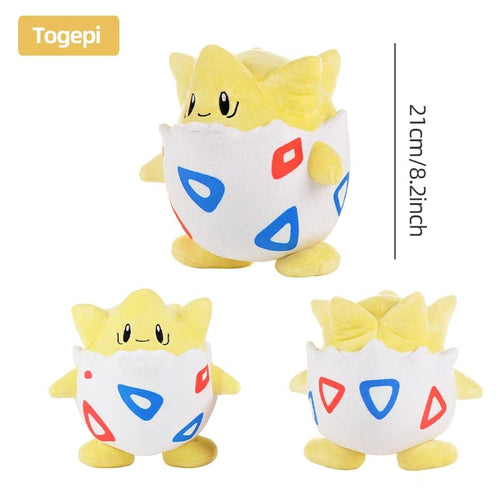 Planet Gates Togepi 21cm I 8.3in / Genuine License Pokemon Kawaii Pikachu Eevee Mew Charizard Stuffed Toys Cartoon&Cute Plush Doll Throw Pillow Christmas Halloween Day Gift