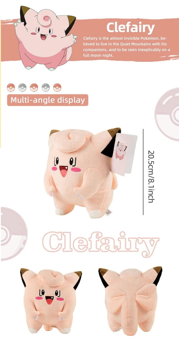 Planet Gates Togepi 21cm I 8.3in / Genuine License Pokemon Kawaii Pikachu Eevee Mew Charizard Stuffed Toys Cartoon&Cute Plush Doll Throw Pillow Christmas Halloween Day Gift