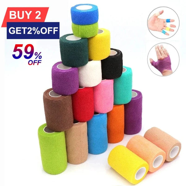 Planet Gates Tom's Hug Colorful Sport Self Adhesive Elastic Bandage Wrap Tape 4.8m Knee Support Pads Finger Ankle Palm Shoulder Bandage