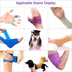 Planet Gates Tom's Hug Colorful Sport Self Adhesive Elastic Bandage Wrap Tape 4.8m Knee Support Pads Finger Ankle Palm Shoulder Bandage
