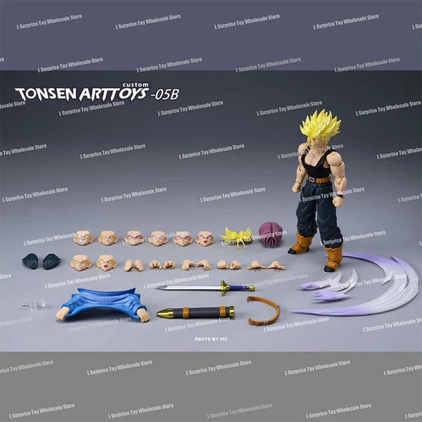 Planet Gates Tonsenarttoys-05B / In Stock-With Box Tonsenarttoys Dragon Ball SHF Trunks Super Saiyan SSJ SSJ2 05A 05B Tonsen Arttoys Custom Accessories Anime Action Figures Toys