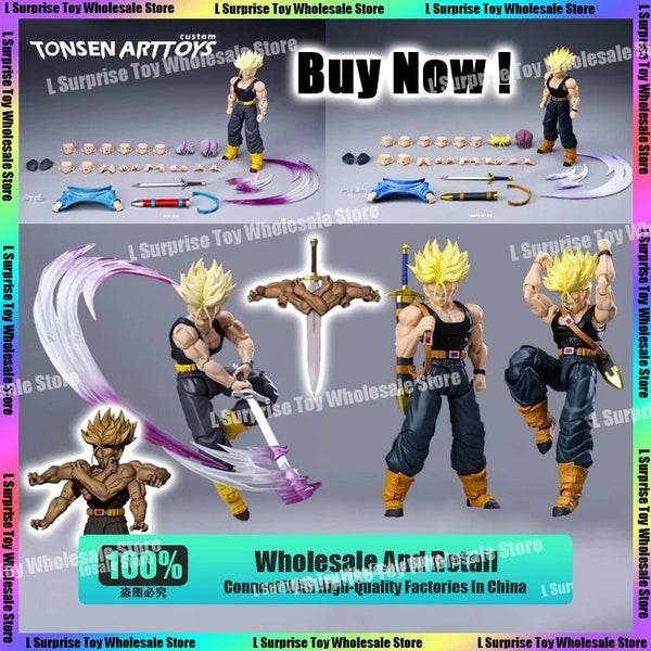 Planet Gates Tonsenarttoys Dragon Ball SHF Trunks Super Saiyan SSJ SSJ2 05A 05B Tonsen Arttoys Custom Accessories Anime Action Figures Toys