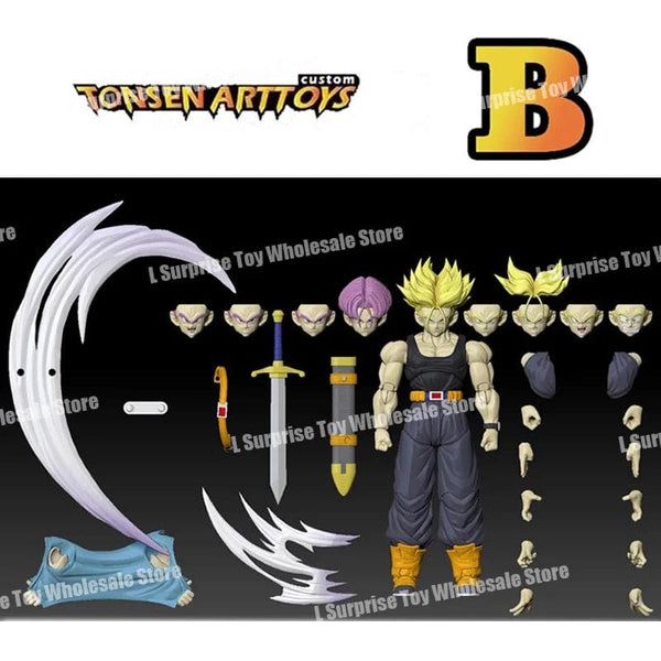 Planet Gates Tonsenarttoys Dragon Ball SHF Trunks Super Saiyan SSJ SSJ2 05A 05B Tonsen Arttoys Custom Accessories Anime Action Figures Toys