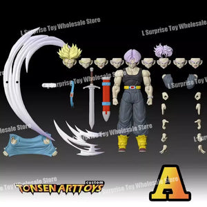 Planet Gates Tonsenarttoys Dragon Ball SHF Trunks Super Saiyan SSJ SSJ2 05A 05B Tonsen Arttoys Custom Accessories Anime Action Figures Toys