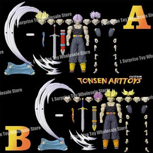 Planet Gates Tonsenarttoys Dragon Ball SHF Trunks Super Saiyan SSJ SSJ2 05A 05B Tonsen Arttoys Custom Accessories Anime Action Figures Toys