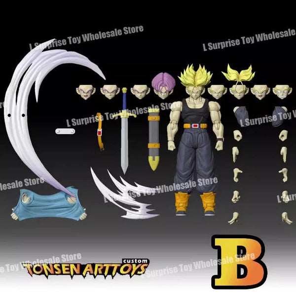 Planet Gates Tonsenarttoys Dragon Ball SHF Trunks Super Saiyan SSJ SSJ2 05A 05B Tonsen Arttoys Custom Accessories Anime Action Figures Toys