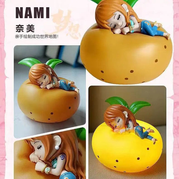 Planet Gates Tony Tony Chopper One Piece Luffy Zoro Nami Sanji Night Light Anime Figure Lamp Soft Light Bedroom Bedside LED Light Room Children Toys Gift