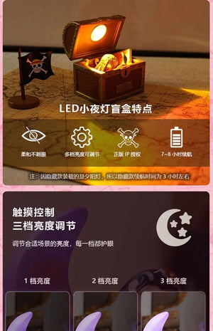 Planet Gates Tony Tony Chopper One Piece Luffy Zoro Nami Sanji Night Light Anime Figure Lamp Soft Light Bedroom Bedside LED Light Room Children Toys Gift