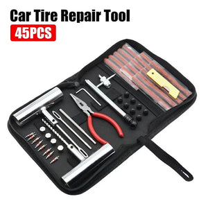 Planet Gates Tool Kit Tyre Repair Kit 45PCS Motorcycle Car Accessories Studding Tool Set Puncture Pug Set Car Tire Repair Tool  Auto Bike Tire Repair