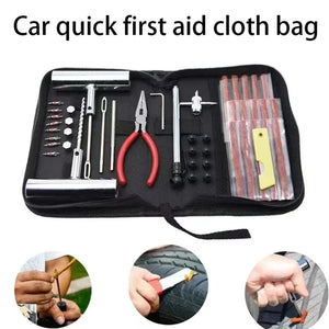 Planet Gates Tool Kit Tyre Repair Kit 45PCS Motorcycle Car Accessories Studding Tool Set Puncture Pug Set Car Tire Repair Tool  Auto Bike Tire Repair