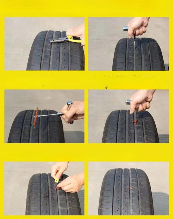Planet Gates Tool Kit Tyre Repair Kit 45PCS Motorcycle Car Accessories Studding Tool Set Puncture Pug Set Car Tire Repair Tool  Auto Bike Tire Repair