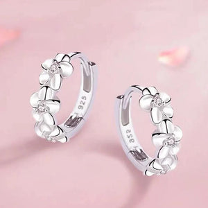 Planet Gates Top Sale 925 Sterling Silver Needle Earrings for Women's Wedding Fashion High Quality Jewelry Crystal Zircon Flower Cute Stud