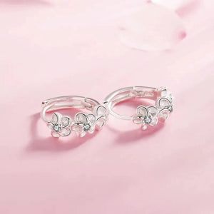 Planet Gates Top Sale 925 Sterling Silver Needle Earrings for Women's Wedding Fashion High Quality Jewelry Crystal Zircon Flower Cute Stud