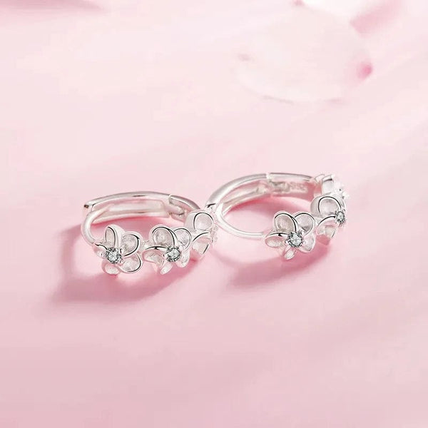 Planet Gates Top Sale 925 Sterling Silver Needle Earrings for Women's Wedding Fashion High Quality Jewelry Crystal Zircon Flower Cute Stud
