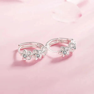 Planet Gates Top Sale 925 Sterling Silver Needle Earrings for Women's Wedding Fashion High Quality Jewelry Crystal Zircon Flower Cute Stud