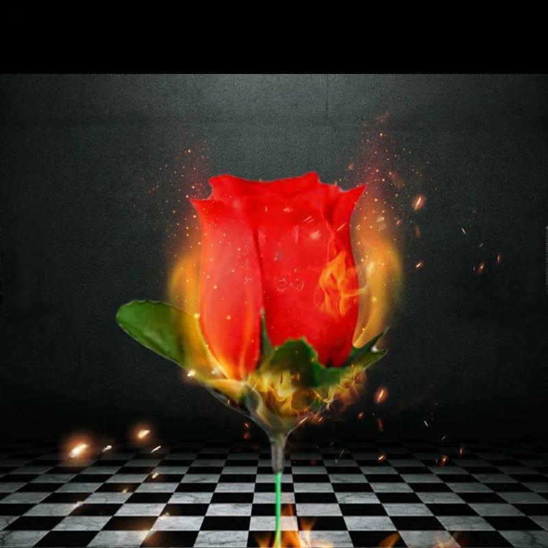 Planet Gates torch to flower Torch To Flower Fire Magic Tricks Flame Change Into Rose Professional Magician Joke Illusion Magia Props