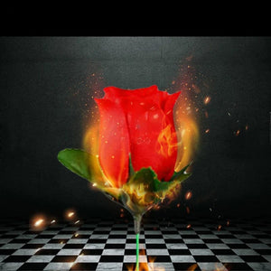 Planet Gates torch to flower Torch To Flower Fire Magic Tricks Flame Change Into Rose Professional Magician Joke Illusion Magia Props
