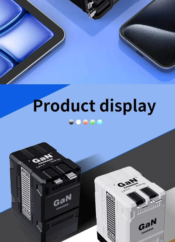Planet Gates Total 20W USB C Charger GaN Fast Charging Wall Charger For iPhone Samsung Xiaomi Quick Charge EU/US Plug Phone Charger Adapter
