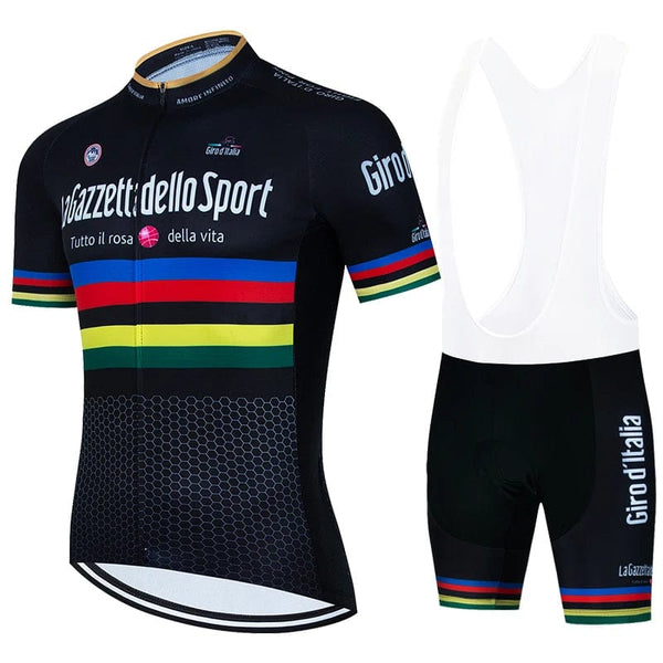 Planet Gates Tour Of Italy Men's Cycling Jersey Sets Bicycle Short Sleeve Cycling Clothing Bike Maillot Breathable Cycling Jersey Bib Shorts