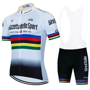 Planet Gates Tour Of Italy Men's Cycling Jersey Sets Bicycle Short Sleeve Cycling Clothing Bike Maillot Breathable Cycling Jersey Bib Shorts
