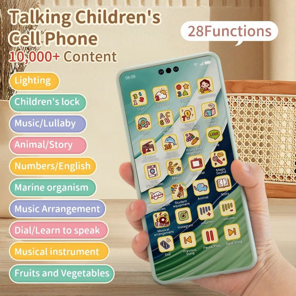 Planet Gates Toy Cell Phone Educational Toys Cellphone Baby Kid Educational Toy Phone Mobile Phone Model Toy for Children Birthday Xmas Gift