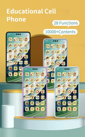 Planet Gates Toy Cell Phone Educational Toys Cellphone Baby Kid Educational Toy Phone Mobile Phone Model Toy for Children Birthday Xmas Gift