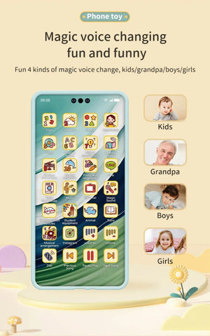 Planet Gates Toy Cell Phone Educational Toys Cellphone Baby Kid Educational Toy Phone Mobile Phone Model Toy for Children Birthday Xmas Gift