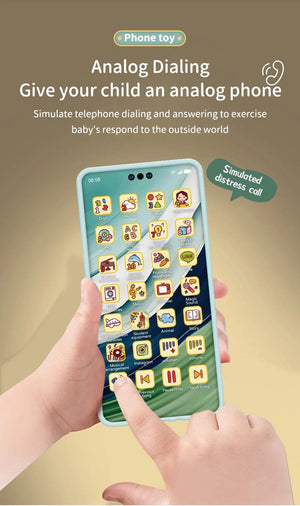 Planet Gates Toy Cell Phone Educational Toys Cellphone Baby Kid Educational Toy Phone Mobile Phone Model Toy for Children Birthday Xmas Gift