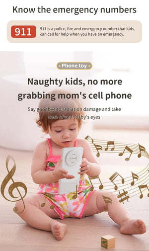 Planet Gates Toy Cell Phone Educational Toys Cellphone Baby Kid Educational Toy Phone Mobile Phone Model Toy for Children Birthday Xmas Gift