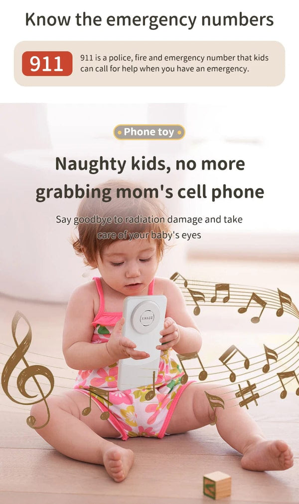 Planet Gates Toy Cell Phone Educational Toys Cellphone Baby Kid Educational Toy Phone Mobile Phone Model Toy for Children Birthday Xmas Gift