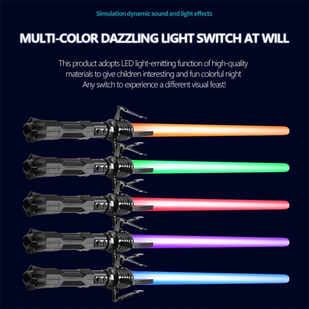 Planet Gates Toy Laser Sword Red and Blue Double Sword Retractable Two In One Lightsaber Jedi Cosplay WeaponMartial Arts Performance Children