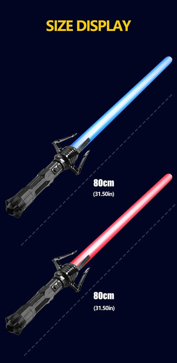 Planet Gates Toy Laser Sword Red and Blue Double Sword Retractable Two In One Lightsaber Jedi Cosplay WeaponMartial Arts Performance Children