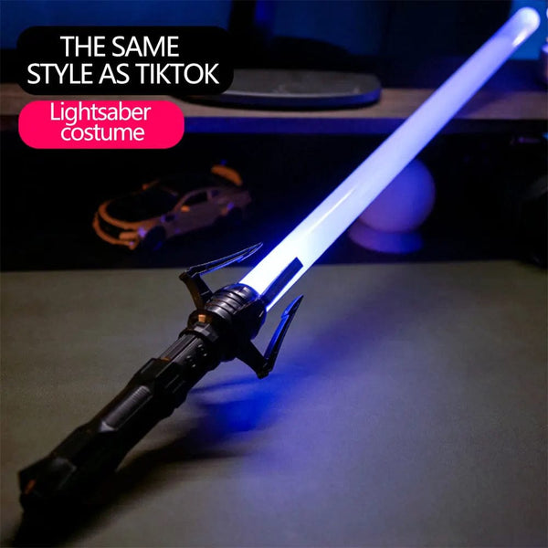 Planet Gates Toy Laser Sword Red and Blue Double Sword Retractable Two In One Lightsaber Jedi Cosplay WeaponMartial Arts Performance Children