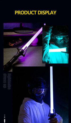 Planet Gates Toy Laser Sword Red and Blue Double Sword Retractable Two In One Lightsaber Jedi Cosplay WeaponMartial Arts Performance Children
