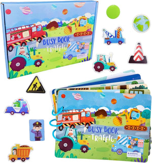 Planet Gates Traffic Montessori Busy Book for Kids Sticker Quiet Book Baby Early Educational Toy toddlers Matching Puzzles Game Learning Toys Gifts
