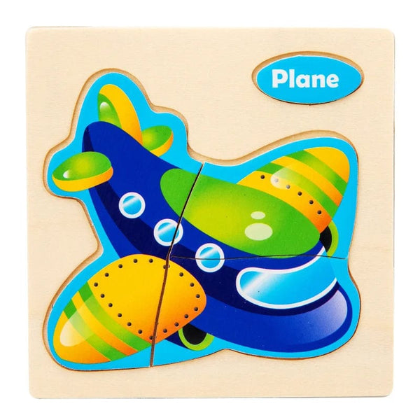 Planet Gates Train Baby Wooden Toys Intelligence 3D Puzzle Cartoon Jigsaw Puzzle Kids Early Learning Educational Toys for Children Montessori Games